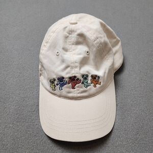 Grateful Dead Bears American Eagle Outfitters Cream Hat with Embroidery